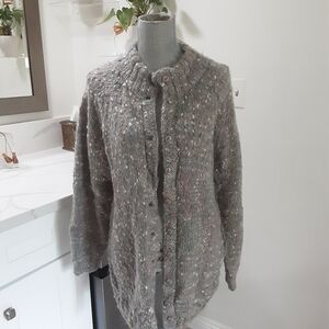 Hand knit womens long sleeve sweater